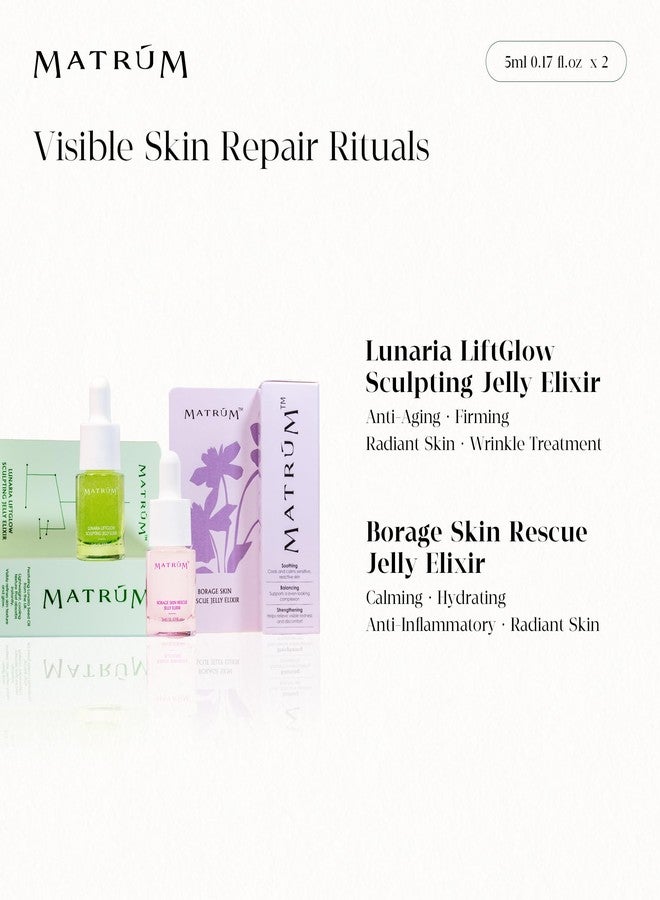 MATRÚM Mini Face Serum Duo | Travel Skincare Sets – 2 x Mini Serums for Soothing, Barrier Repair, Firming & Brightening |Skin Care Sets For All Skin Types - Image 3