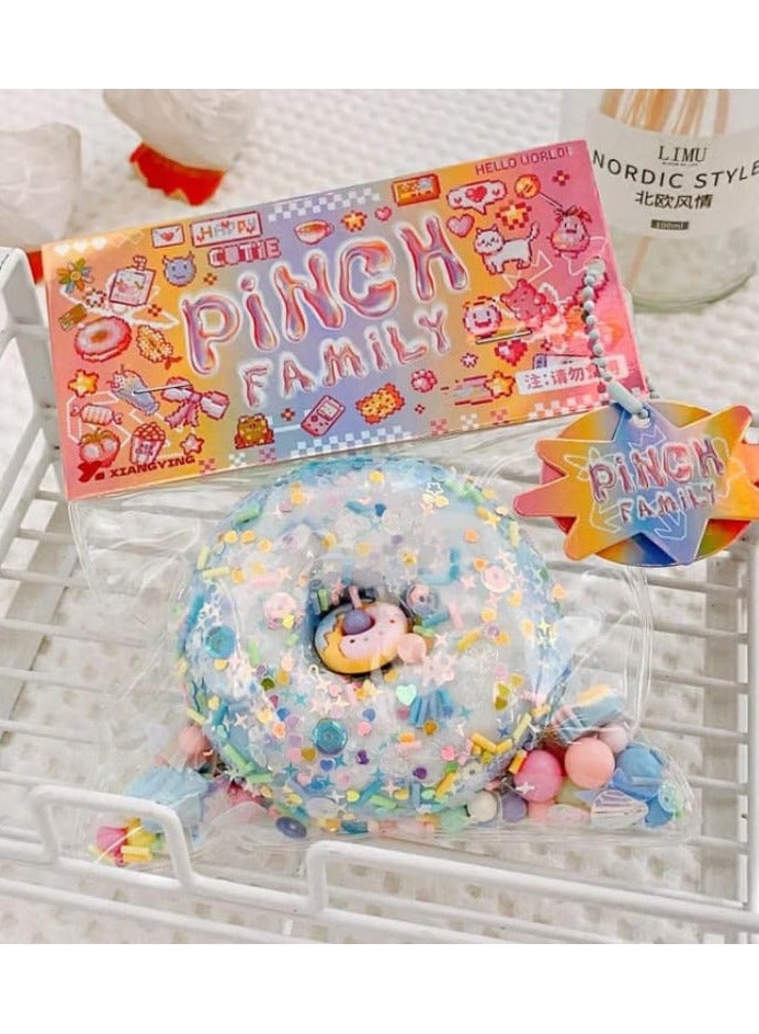 ألعاب الضغط الناعمة على شكل مخلب القطط من KRRFDB، ألعاب ناعمة عائلية للقرص، 40 نمطًا متاحًا، ألعاب ضغط على شكل هامستر ناعمة لطيفة، ألعاب ناعمة لطيفة لوقت الملل للبالغين والأطفال (دونات زرقاء)