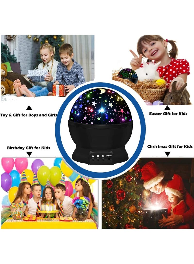HONGID Night Light for Kids,Boys Toys for 3 4 5 6 7 8 Year Old Boys,Star Projector 360 Degree Rotation - 4 LED Bulbs 16 Light Color Changing with USB Cable,Lamp Ceiling Lights for Kids Bedroom - Image 4