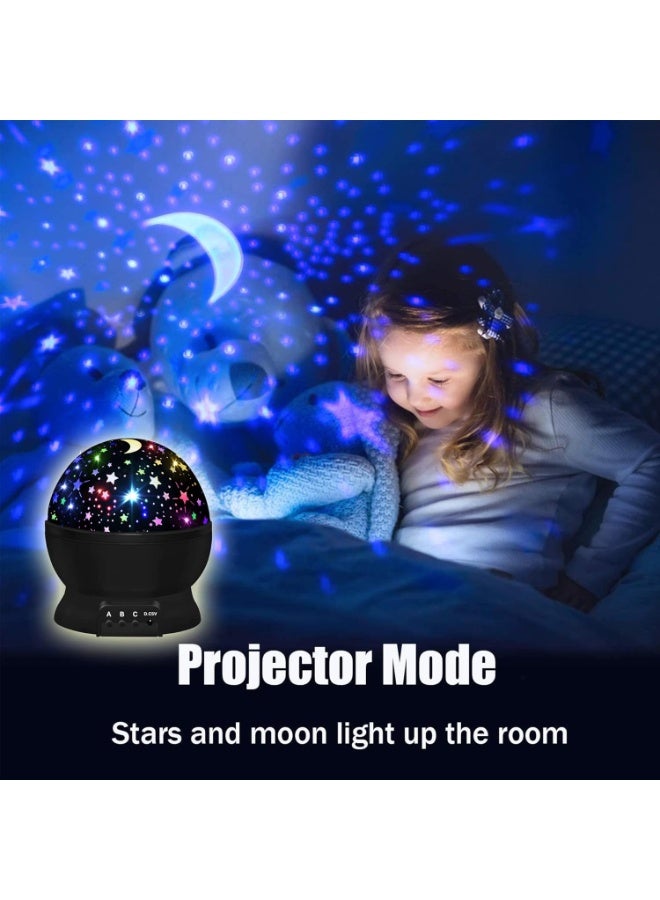 HONGID Night Light for Kids,Boys Toys for 3 4 5 6 7 8 Year Old Boys,Star Projector 360 Degree Rotation - 4 LED Bulbs 16 Light Color Changing with USB Cable,Lamp Ceiling Lights for Kids Bedroom - Image 2