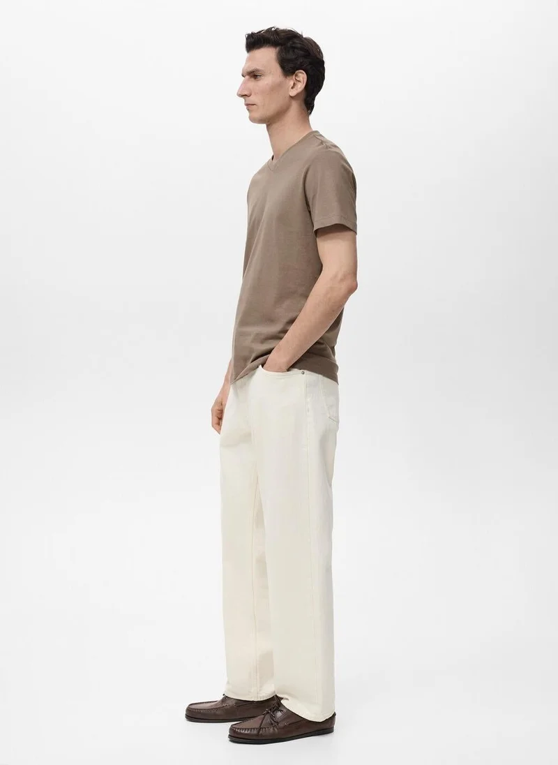 Mango Man  V-neck T-shirt for Men | Best Price UAE