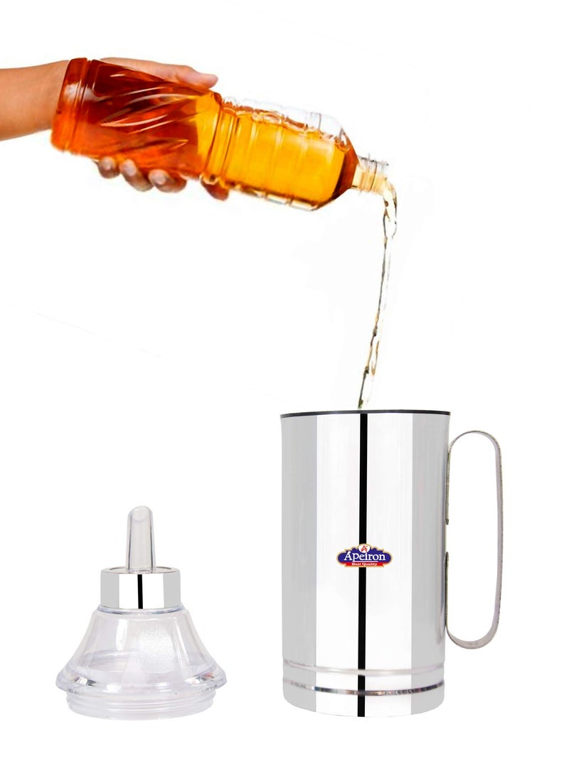 Apeiron Stainless Steel Nozzle Oil Dispenser with Handle (750ml Pack of 3) - Image 3