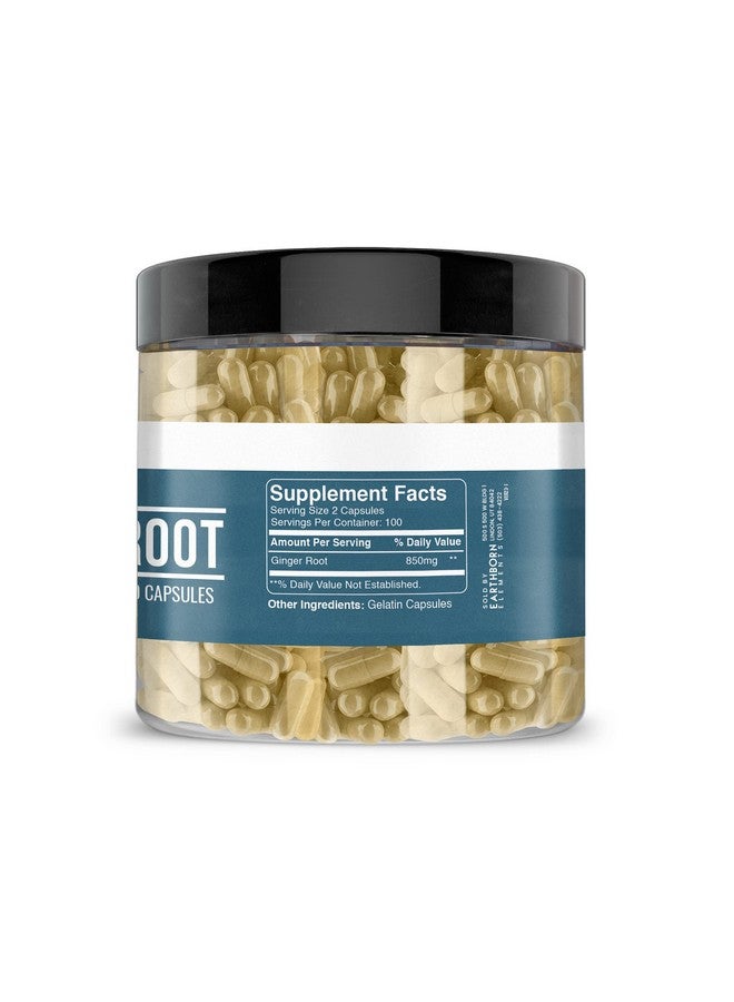 Earthborn Elements Ginger Root (200 Capsules) Pure & Undiluted, No Additives - Image 3