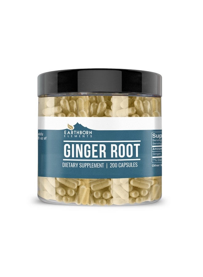Earthborn Elements Ginger Root (200 Capsules) Pure & Undiluted, No Additives - Image 1