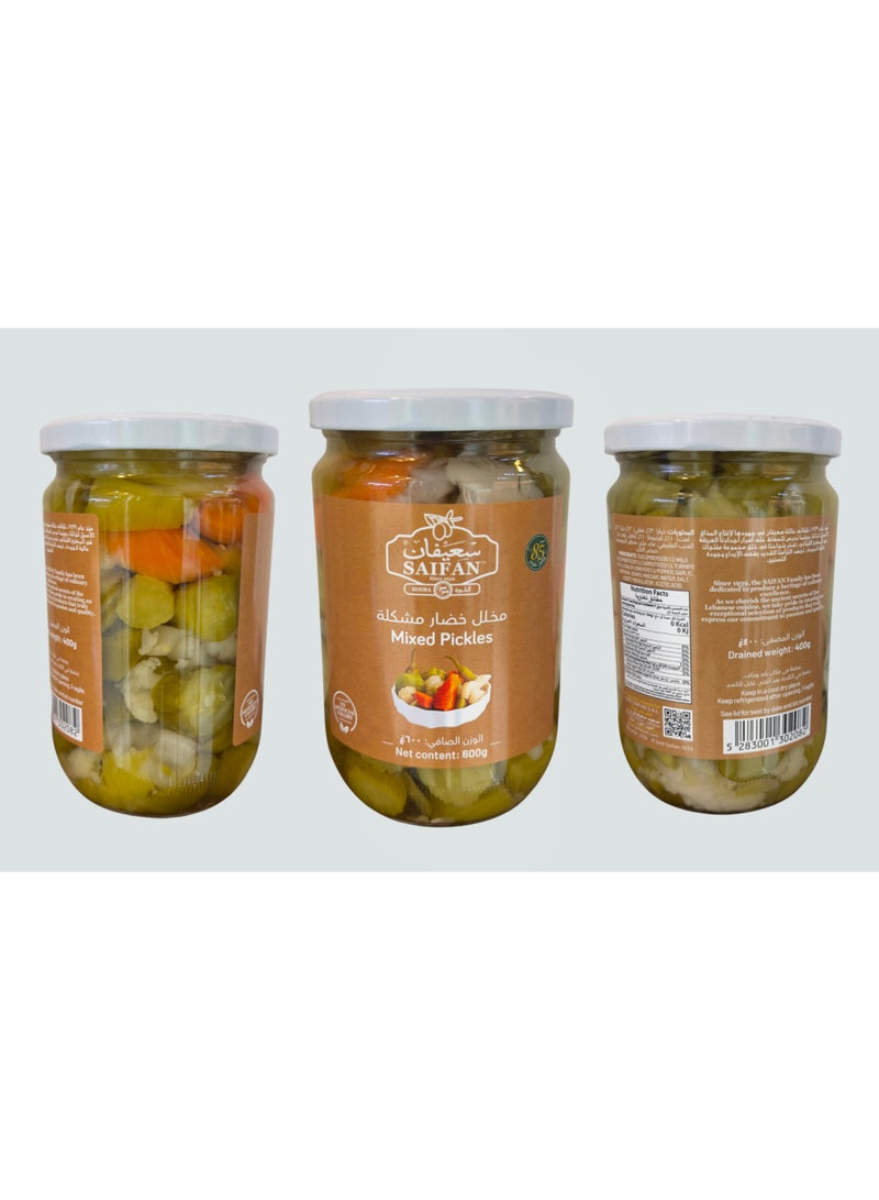 SAIFAN pickled mixed vegetables 600 Grs | Lebanon