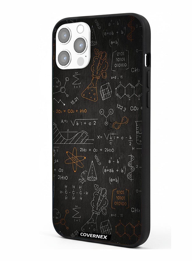 Covernex Apple iPhone 12 Pro Protective Case Cover Printed Featuring The Scientist Chalkboard Formula - Image 1