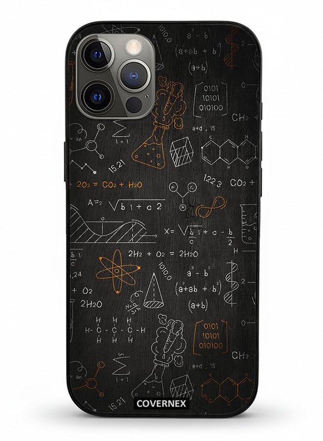 Covernex Apple iPhone 12 Pro Protective Case Cover Printed Featuring The Scientist Chalkboard Formula - Image 2