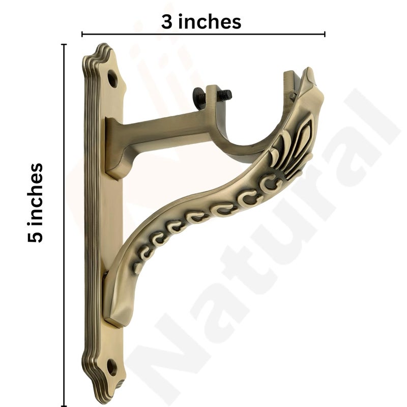 Natural 40mm Crystal Diamond Aluminium Curtain BracketParda Holder with Aluminium Jaguar Support Hold Upto 1 inch of Rod and Window Rod Fittings - Image 5