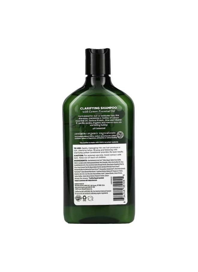Avalon Organics Shampoo Clarifying Lemon 11 fl oz 325 ml  - Image 2