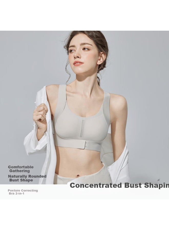 Gracewell Posture Correction Women's Sports Bra Front Closure Lift And Gather Anti-hunchback Anti-sagging Shaping Bra - Image 3
