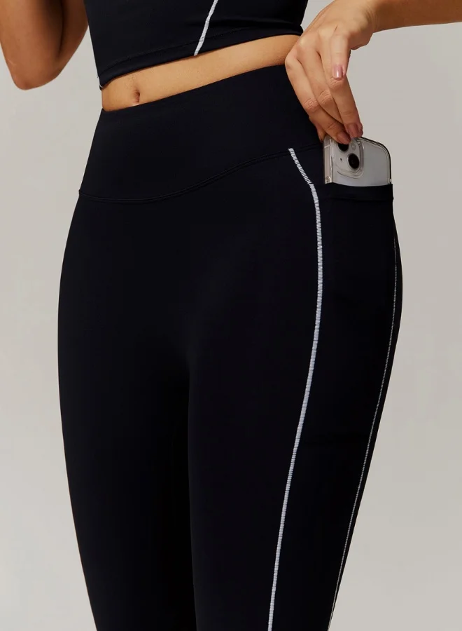 KAWN.YOGA Womens High Waist Contour Workout sport Leggings Yoga Pants Tummy Control Running Pants With Pockets