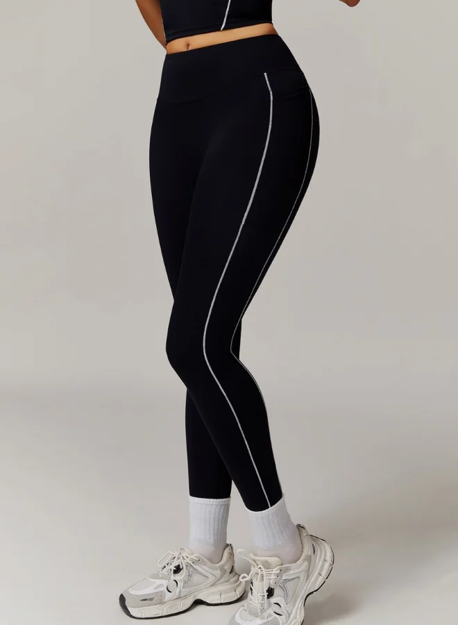 KAWN.YOGA Womens High Waist Contour Workout sport Leggings Yoga Pants Tummy Control Running Pants With Pockets