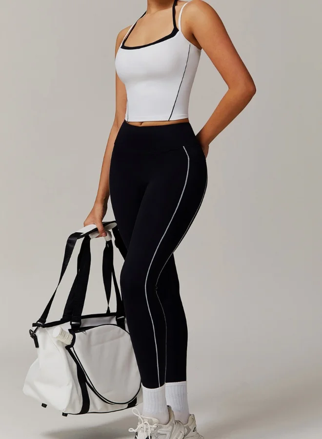 KAWN.YOGA Womens High Waist Contour Workout sport Leggings Yoga Pants Tummy Control Running Pants With Pockets