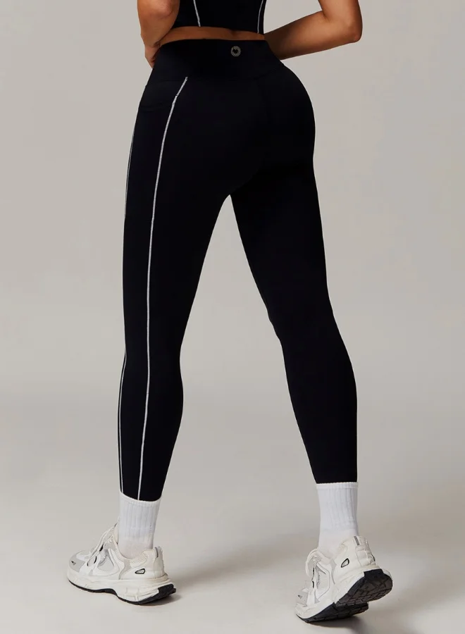 KAWN.YOGA Womens High Waist Contour Workout sport Leggings Yoga Pants Tummy Control Running Pants With Pockets