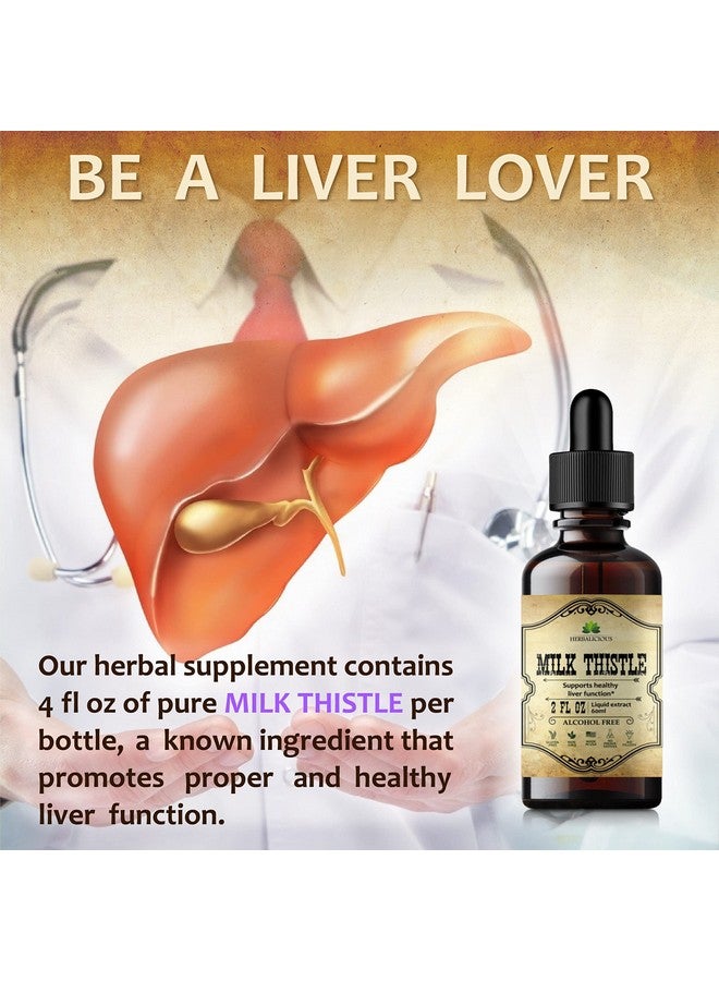 HERBALICIOUS Milk Thistle Extract Allnatural Cleanse And Detox Supplement For Liver Support Immune System Boost And Skin Health Silymarin Nutritional Supplement 2 Fl Oz - Image 4