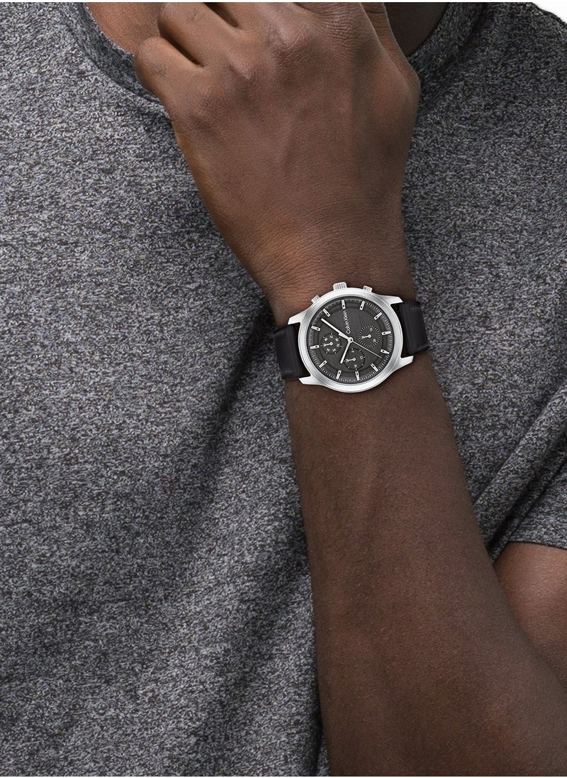 CALVIN KLEIN - Sport Multi-Function Men'S Leather Watch - 25200211 - Image 1