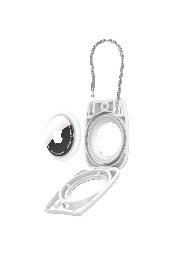 Generic - Applicable To Apple Airtag Protective Case Apple Tracker Airtag Waterproof Rope Safety Lock Protective Case-Color:White-Applicable Model:AirTAag - Image 1