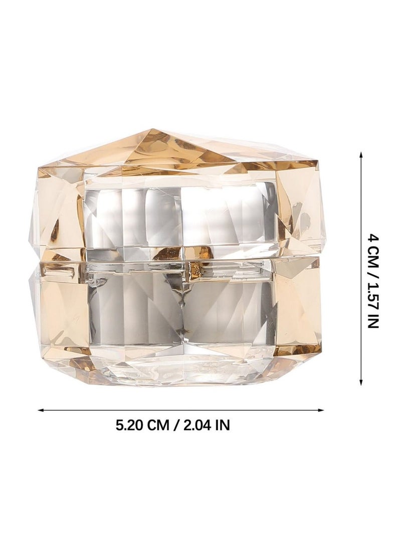 Suntown 3Pcs Crystal Cream Jar Empty Refillable Cosmetic Jars Makeup Jars Face Cream Jar Travel Lotion Containers Scrub Storage Box,Makeup Bottles for Eye Shadow,Gel,Foundation (15g) (Empty Bottle) - Image 4