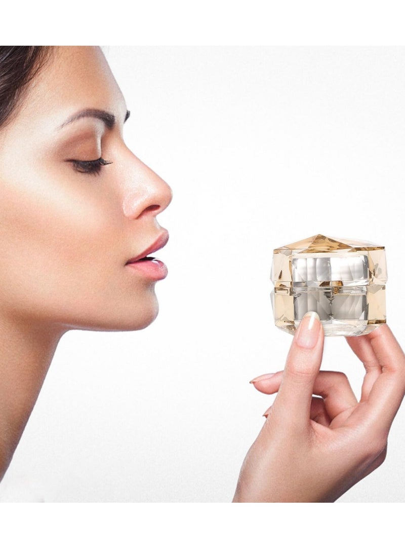 Suntown 3Pcs Crystal Cream Jar Empty Refillable Cosmetic Jars Makeup Jars Face Cream Jar Travel Lotion Containers Scrub Storage Box,Makeup Bottles for Eye Shadow,Gel,Foundation (15g) (Empty Bottle) - Image 5