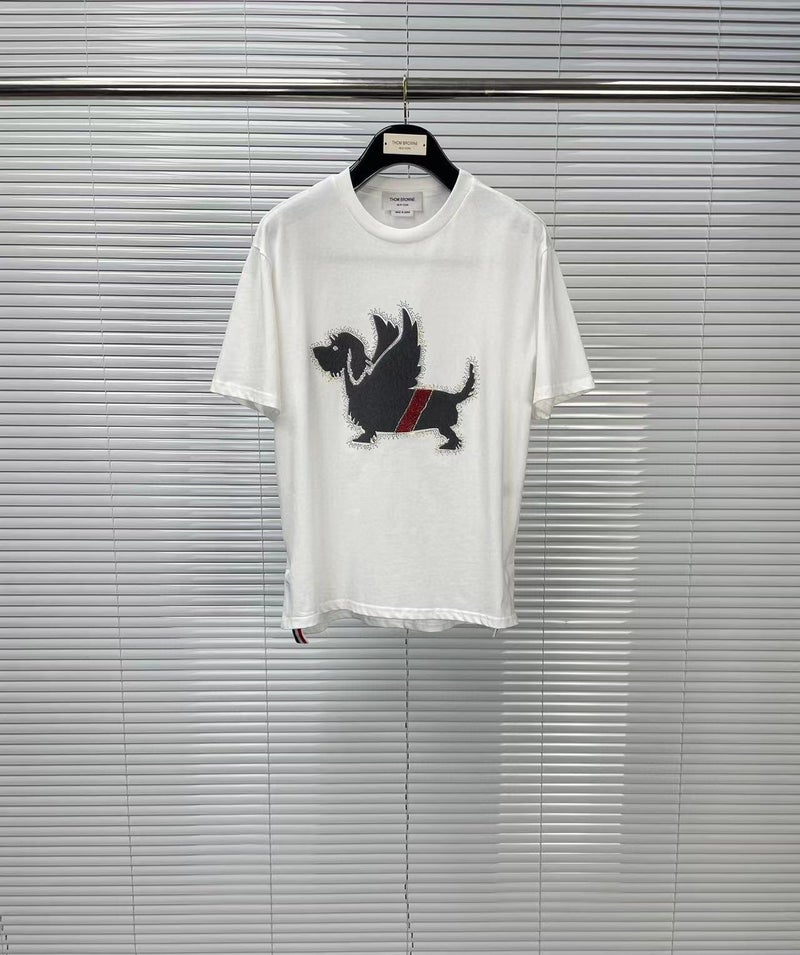 Factory Direct sales TB Tom summer new preppy style rhinestone dog stitching short sleeve t-shirt women's casual comfortable - Image 1