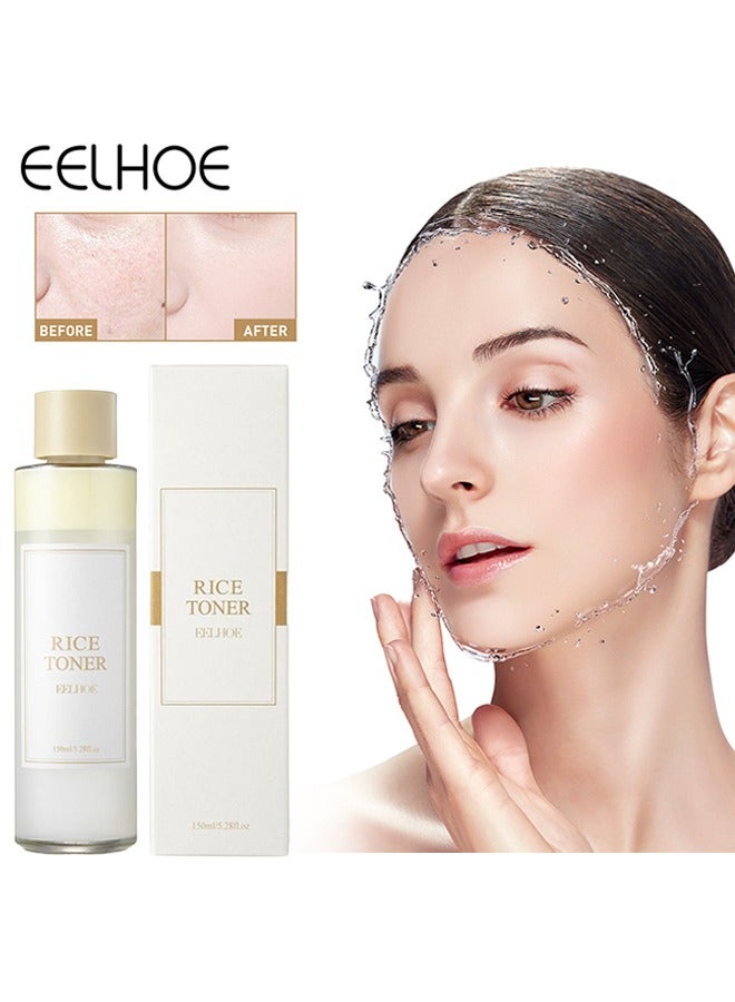 EELHOE Rice Toner, 77.78% Rice Extract, Effectively Replenish Nutrients Improve Dryness Soften Cuticles Minimize Poreslighten Acne Scars Soothe And Repair Skin 150ml  - Image 1