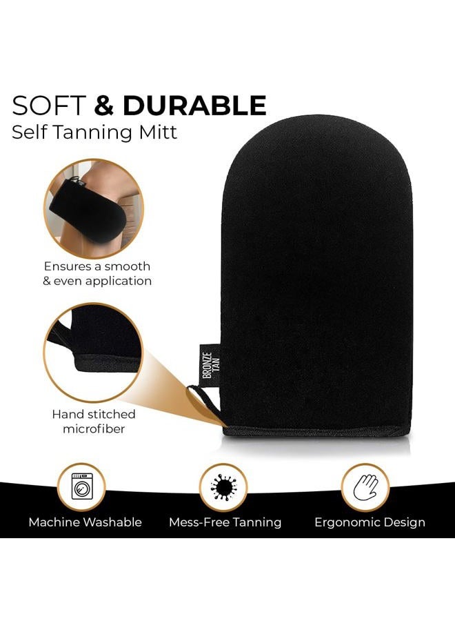 Existing Beauty Self Tanning Mitt Applicator – Ultra Soft Self Tanner Mitt for Applying Tanning Mousse or Lotion – Machine Washable & Reusable Sunless Tanning Glove for Streak-Free Tan - Black  - Image 2