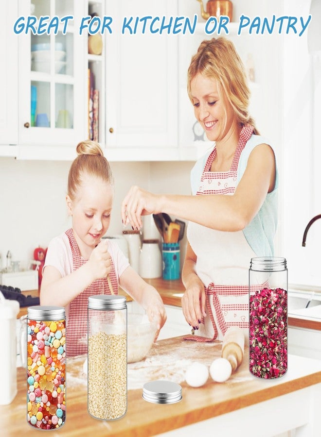 Cositina 6 Pack 16 Ounce/500ml Plastic Jars Clear Slime Containers Wide Mouth Mason Jars Storage Containers with Screw Lids for Household Home Kitchen - Image 4