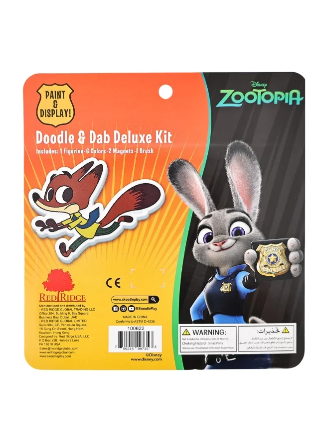 ديزني Zootopia Nick Doodle & Dab Deluxe Kit | Paint & Display | Art & Craft  Kit | Age 3+