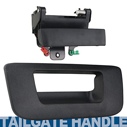 APPERFiT Tailgate Handle Latch w/Bezel Cover 20955300 22755303 Compatible with 2007-2014 Chevrolet Chevy Silverado GMC Sierra 1500 2500 3500 Rear Truck Bed Tail Gate Door Panel - Image 2