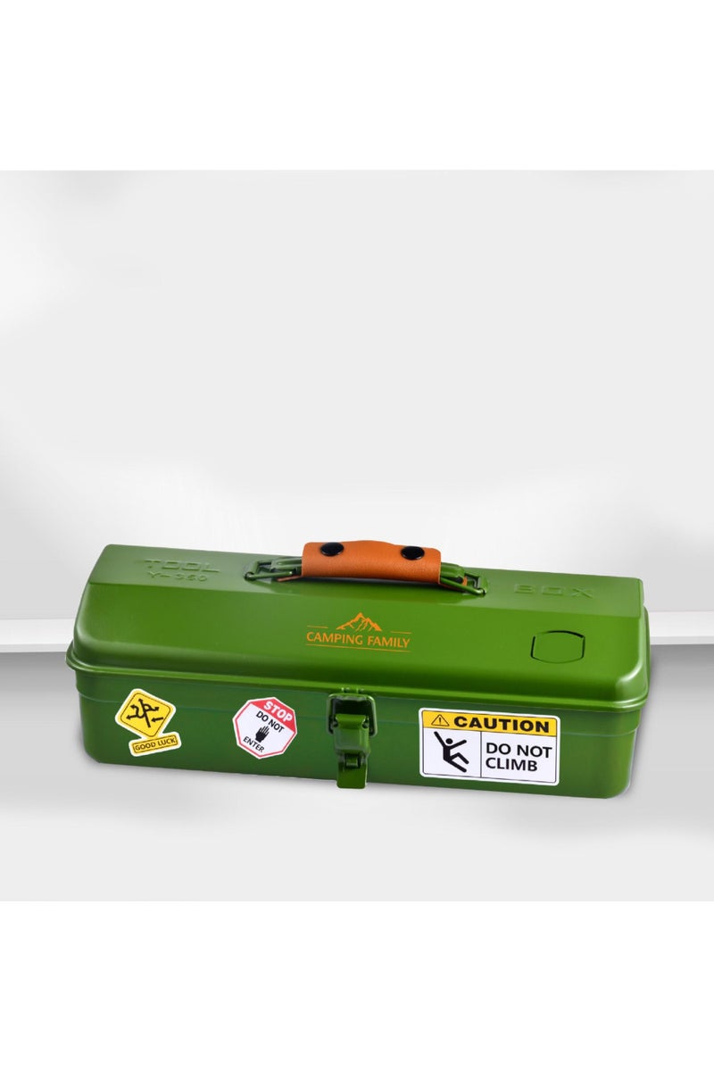 erorex Camping Family Portable Storage Box with Handle and Stickers - Travel Tea Kit Carry Case - Image 1