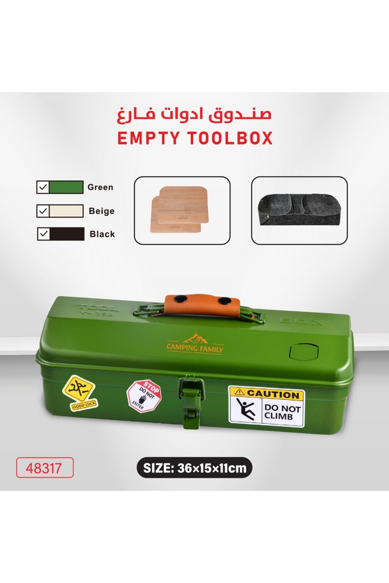 erorex Camping Family Portable Storage Box with Handle and Stickers - Travel Tea Kit Carry Case - Image 2