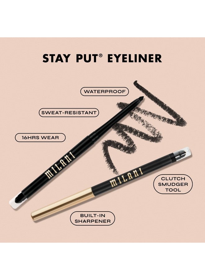 Milani Stay Put Eyeliner - After Dark (0.01 Ounce) Cruelty-Free Self-Sharpening Eye Pencil with Built-In Smudger - Line & Define Eyes with High Pigment Shades for Long-Lasting Wear - Image 2