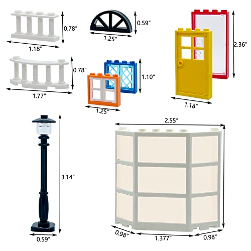 SAIBURAZ 90 Piece Windows,Doors, Fences Building Block Parts Toy Gift for Kids Boys Girls Age 6+ Kit Fit with Major Brands Children Gifts - Image 5
