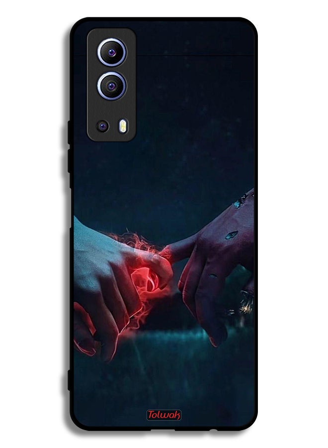 Tolwak Vivo Y72 5G Protective Case Cover Burning Hands - Image 2