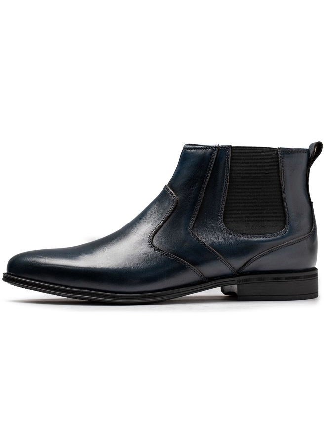 Holy dove Chelsea Boots Men – Genuine Leather,Chelsea Boots for Men with Side Zipper, Casual Slip-On Ankle Boots, Chukka & Oxford Style Dress Boots, 2024002-blue, 10 - Image 5