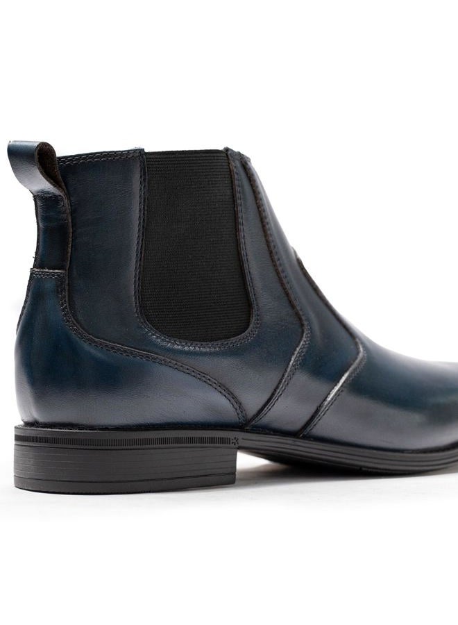 Holy dove Chelsea Boots Men – Genuine Leather,Chelsea Boots for Men with Side Zipper, Casual Slip-On Ankle Boots, Chukka & Oxford Style Dress Boots, 2024002-blue, 10 - Image 4