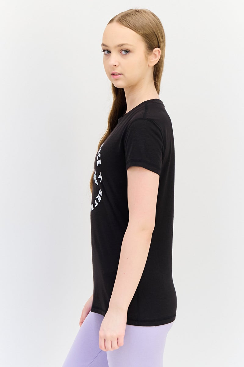 PUMA Women Sportswear Fit Short Sleeve Running Top, Black - Image 3