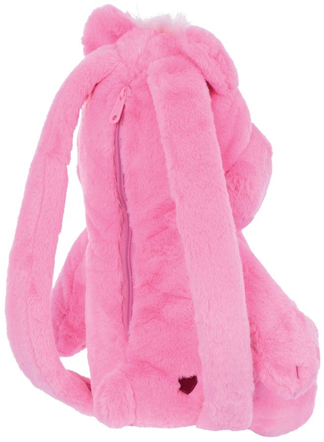 iscream Care Bears Cheer Bear Shaped 16"x 12" Furry Backpack with Adjustable Straps And Zipper Closure - Image 2