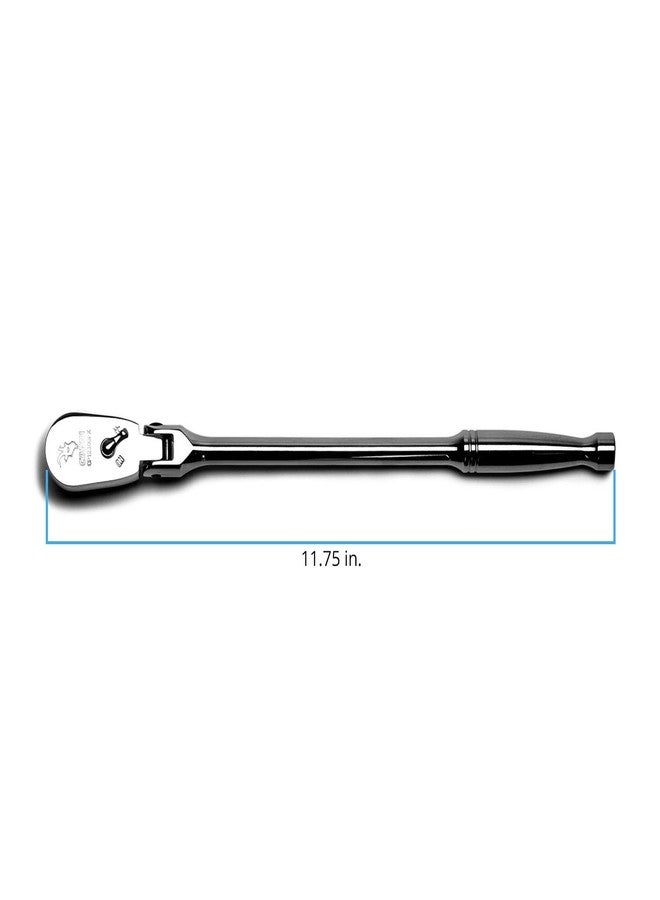 Capri Tools مفتاح ربط ذو رأس مرن منخفض الارتفاع من كابري تولز، مقاس 3/8 بوصة، 72 سنًا حقيقيًا، قوس تأرجح 5 درجات، رأس مرن 180 درجة (Cp12300Fx) - Image 2