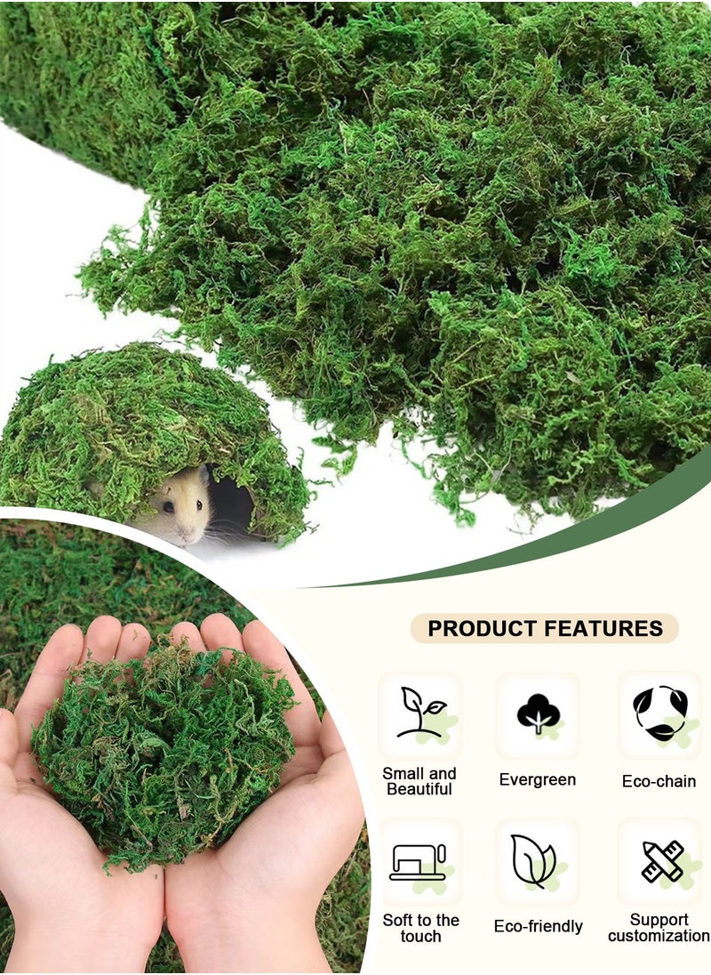 HomarKet - Natural Green Moss for Crafts, Preserved Artificial Moss Potted Plants, Decorative Moss for Table Centerpieces Wedding Fairy Party Decor, Faux Moss for Indoor Planters, DIY Project (800g) - Image 1