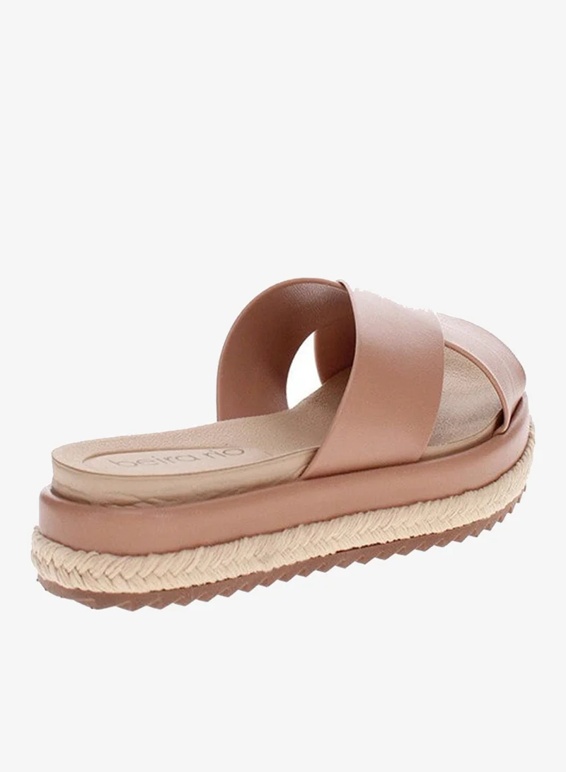 Beira Rio Nude Flat Sandals for Women – Stylish Ladies Flat Sandals & Comfortable Flat Slippers for Women | Best Price UAE