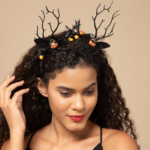 Radhu & Kabby Halloween Headband for Women | Spooky Pumpkin & Branch Design | Unique Hair Accessory for Costume Parties, Cosplay & Events - Image 5