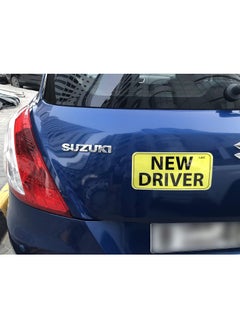 New Driver Car Sign Vinyl Sticker, Large Text, Highly Reflective Caution Sticker with Blind Spot Mirror for Beginner New Car SUV Van Drivers (X-Large 11 x 23cm) - pzsku/Z61BDD32DE738E52DF6CAZ/45/_/1708442356/1f026f3c-6757-4542-bfd4-1af68dfb5fa7