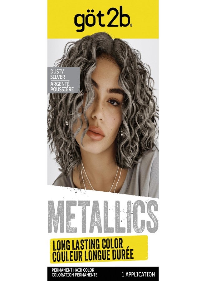 Got2b Metallics Permanent Hair Color, M72 Dusty Silver - Image 1