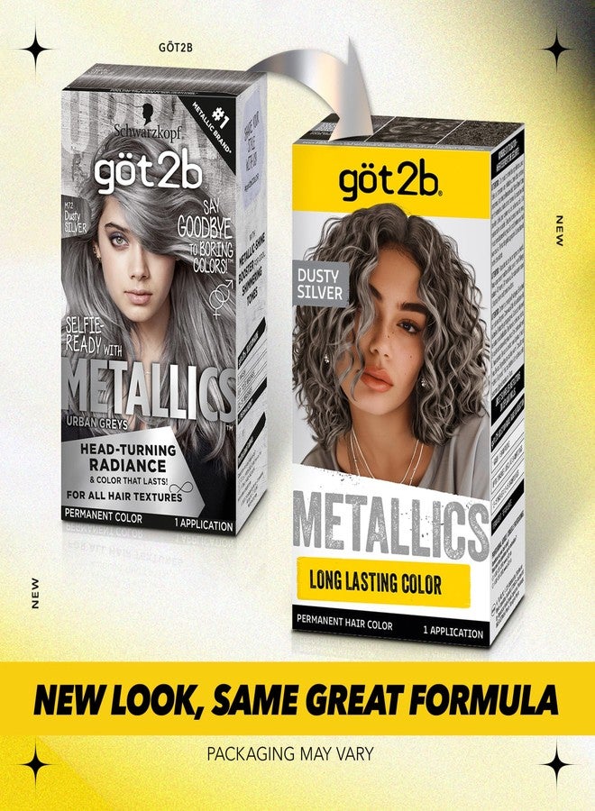 Got2b Metallics Permanent Hair Color, M72 Dusty Silver - Image 2