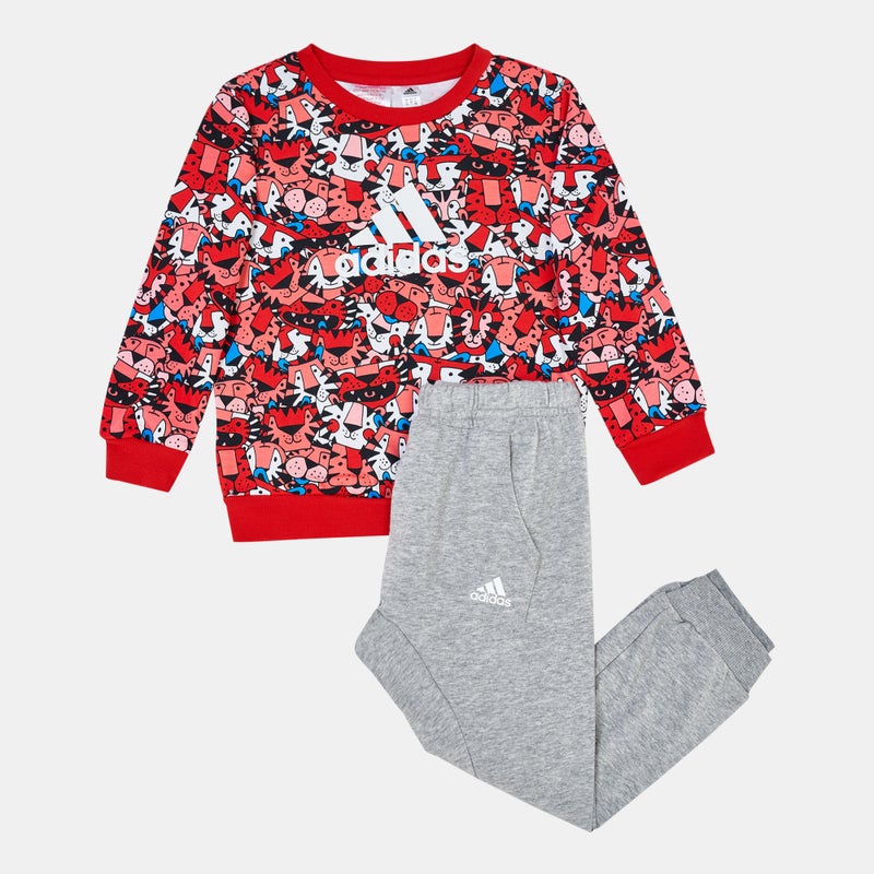 Kids' Graphic All Over Print Sweatshirt And Sweatpants Set