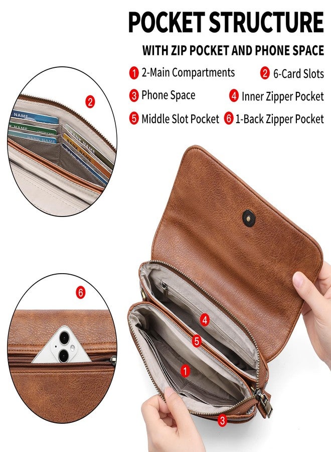 GAEKEAO Crossbody Bags for Women Cell Phone Purse RFID Blocking Vegan Leather Handbags with Adjustable Strap and Card Slots - Image 2