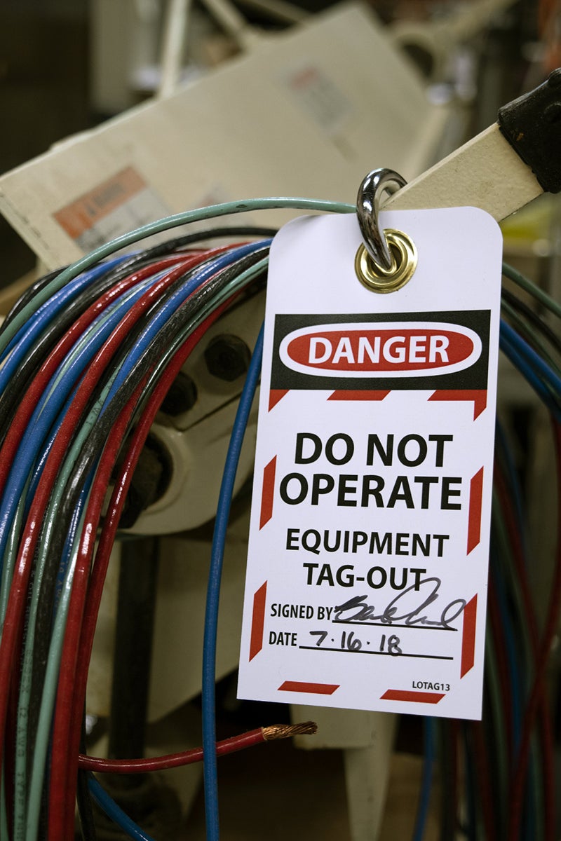 NMC LOTAG13 DANGER DO NOT OPERATE EQUIPMENT TAG-OUT Tag – [Pack of 10] 3 in. x 6 in. Vinyl 2 Side Danger Tag with White/Black Text on Red/White Base - Image 4