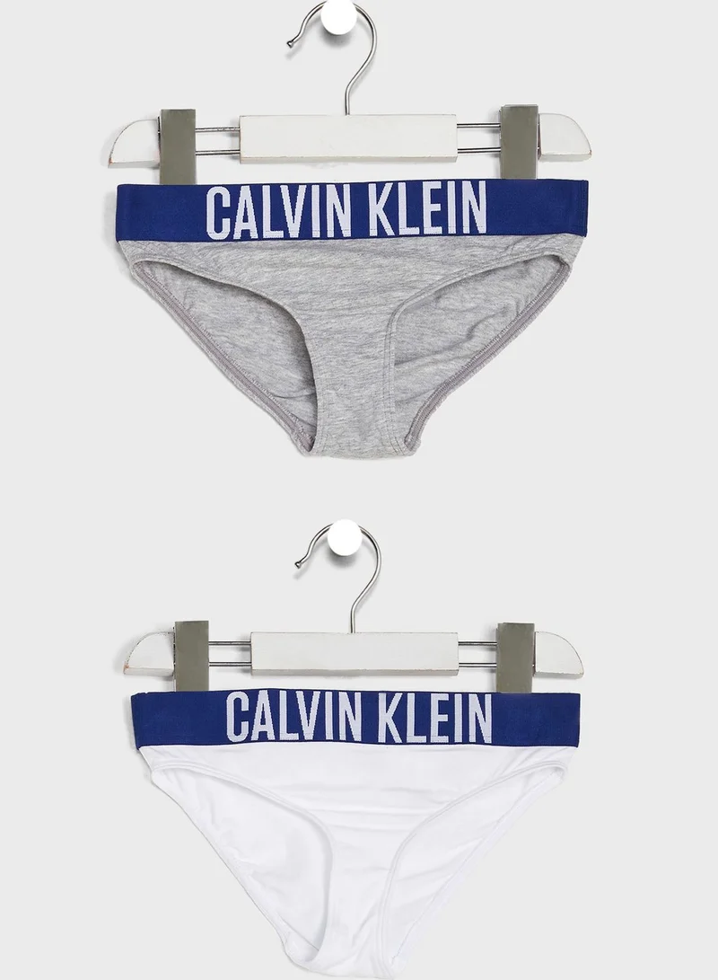 Calvin Klein Jeans 2 Pack Youth Logo Band Swim Bikini Bottoms