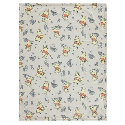 Disney Characters Flannel Fleece Baby Blanket - Soft & Cozy 30x40 Inches, Featuring Mickey Mouse, Minnie Mouse, Winnie The Pooh, and Dumbo - Image 3